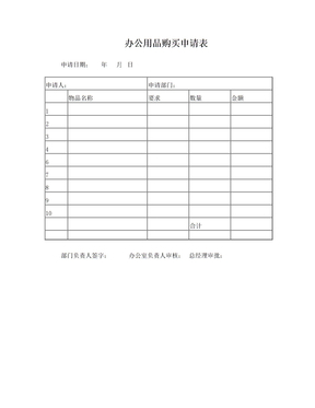 辦公用品購(gòu)買申請(qǐng)表 規(guī)范管理與高效采購(gòu)指南